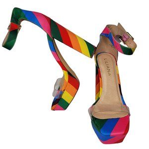 Liliana Nubuck Ankle Strap Platform Heel